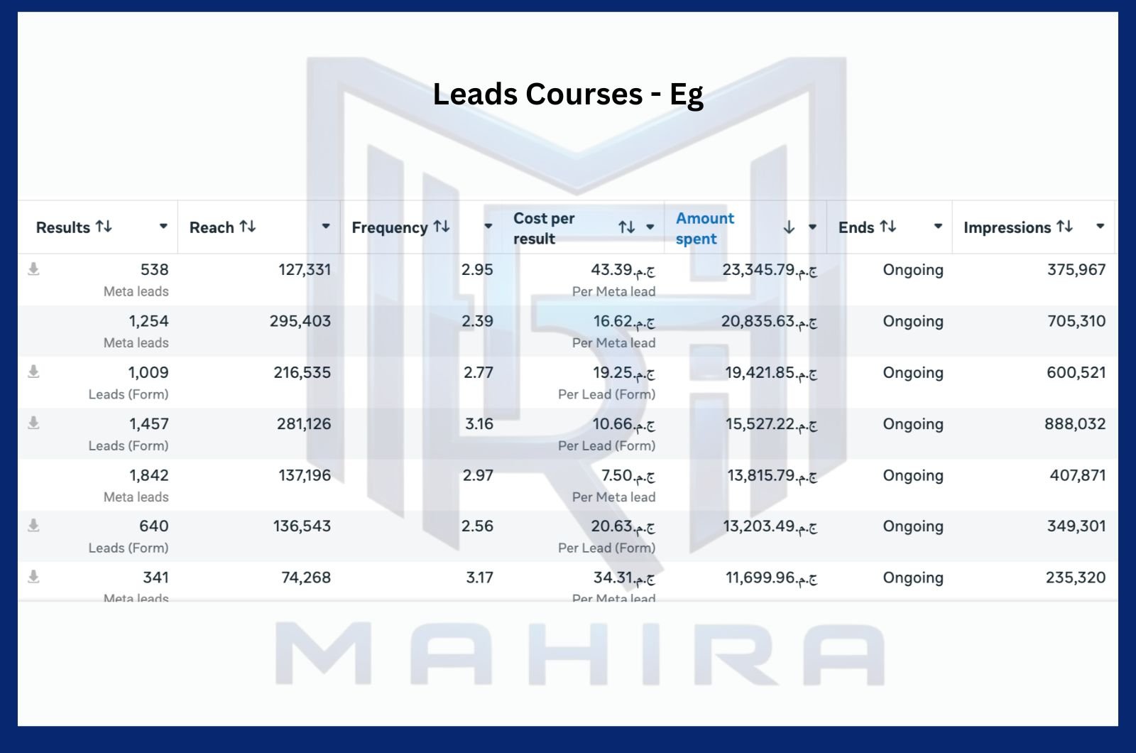 Leads Courses - Eg
