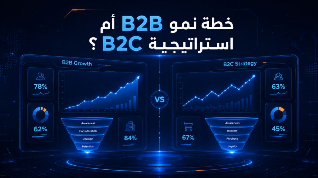 خطة نمو B2B أم استراتيجية B2C؟ الفرق الحقيقي وكيف تختار المسار الصحيح لشركتك