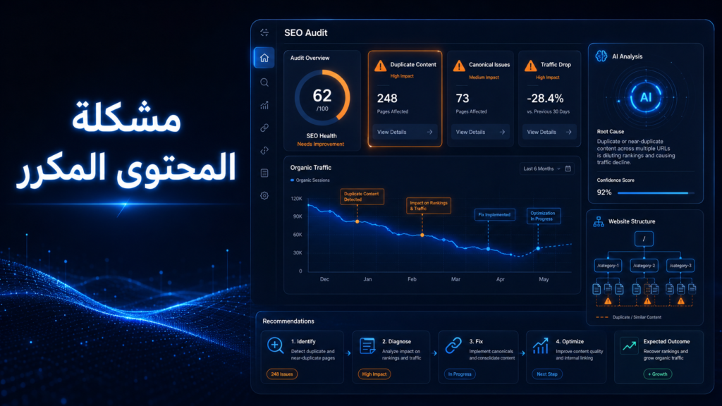 مشكلة المحتوى المكرر: السبب الخفي لتراجع زيارات موقعك