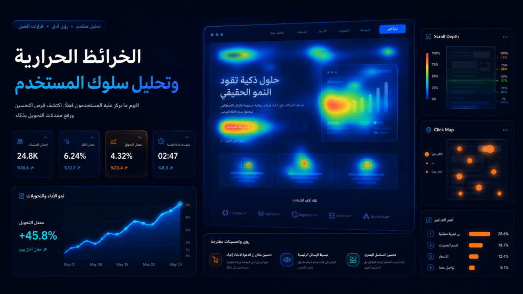 كيف تكشف الخرائط الحرارية الأخطاء الخفية التي تضعف تحويلات موقعك؟