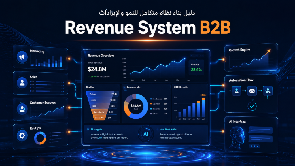 الـ Revenue System الحديث: كيف تدمج فرق التسويق، المبيعات، ونجاح العملاء RevOps لتعظيم الإيرادات؟