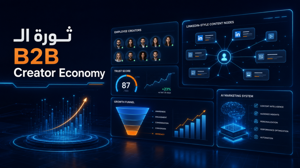 ثورة الـ B2B Creator Economy: لماذا يجب أن يتحول موظفو شركتك إلى صناع محتوى لبناء الثقة؟