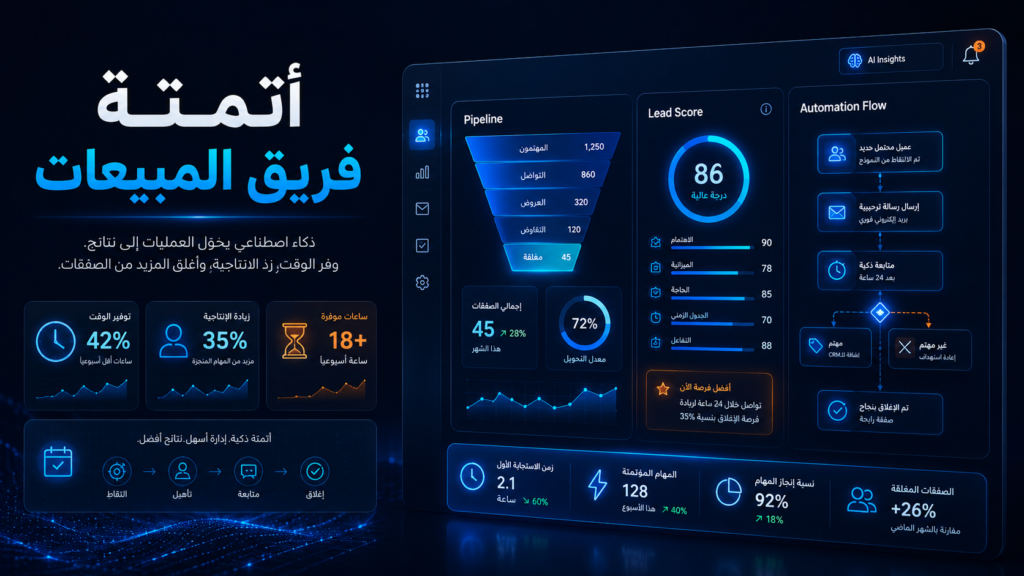 دراسة حالة: أتمتة فريق المبيعات وتوفير ساعات عمل أسبوعية