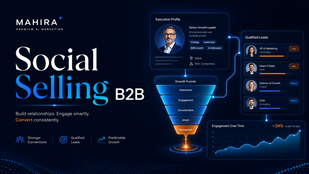 البيع الاجتماعي Social Selling B2B: كيف يتحول حسابك الشخصي على لينكدإن إلى آلة توليد عملاء محتملين؟
