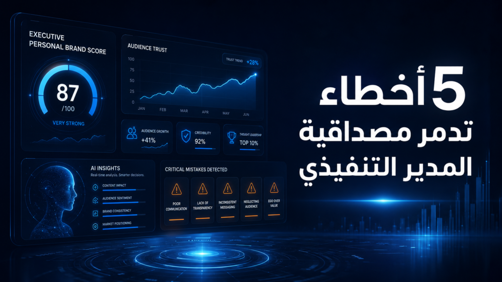 5 أخطاء قاتلة تدمر مصداقية المدير التنفيذي على منصات التواصل الاجتماعي وكيف تتجنبها