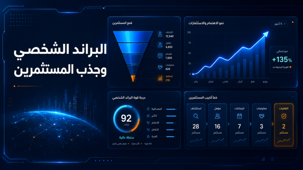 لرواد الأعمال: كيف يساعدك براندك الشخصي القوي في جذب المستثمرين وإغلاق جولات التمويل؟