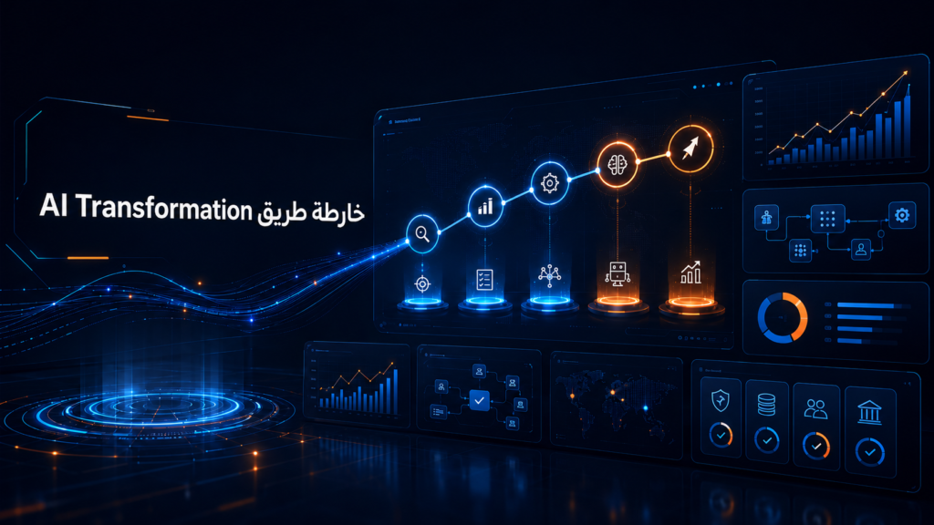 خارطة طريق الـ AI Transformation: كيف تقود تحول شركتك بالكامل نحو الذكاء الاصطناعي بدون تعطيل العمليات؟