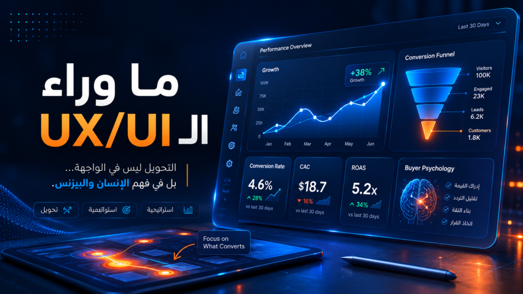 ما وراء الـ UX/UI: كيف تبني نظام CRO متكامل يدرس سيكولوجية المشتري ويقلل كلفة الاستحواذ CAC؟