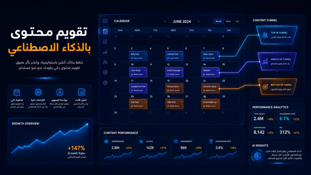 كيف تستخدم الذكاء الاصطناعي لبناء تقويم محتوى شهري متكامل؟