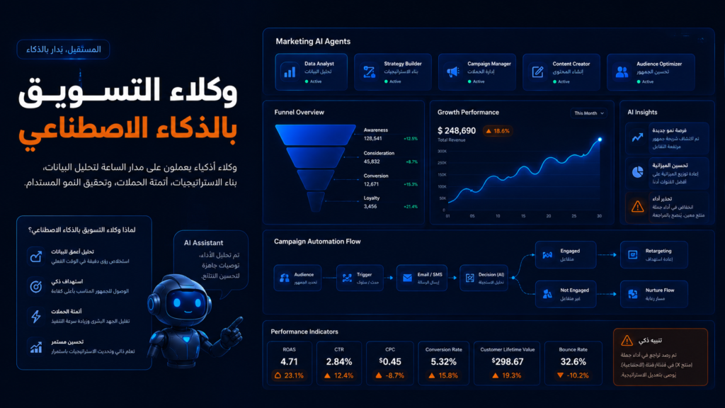 وكلاء التسويق بالذكاء الاصطناعي: هل هم بديل أم مساعد لفريقك؟