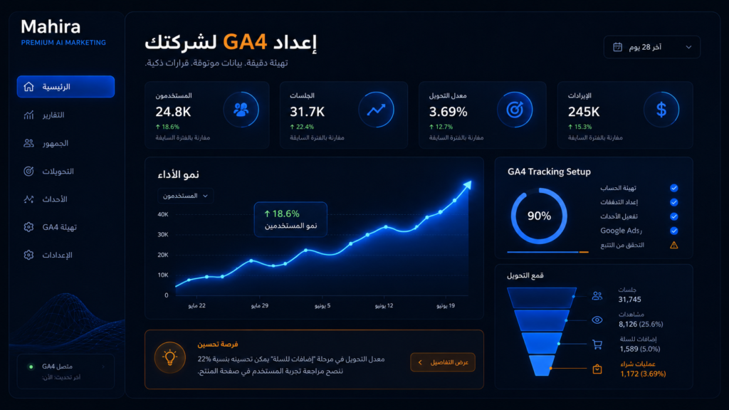 دليل مبسط لإعداد GA4 بشكل صحيح لشركتك من الصفر