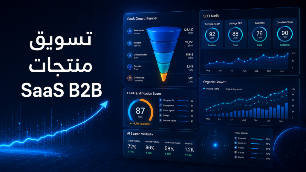 تسويق منتجات SaaS لقطاع الأعمال: من السيو لتأهيل العميل