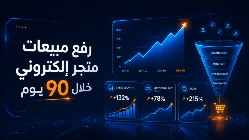 كيف رفعنا مبيعات متجر إلكتروني خلال 90 يوم؟ دراسة حالة في Ecommerce Growth